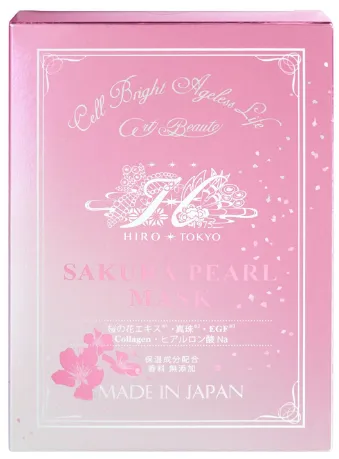 HIRO TOKYO SAKURA PEARL MASK Увлажняющая маска для лица с сакурой, 10шт