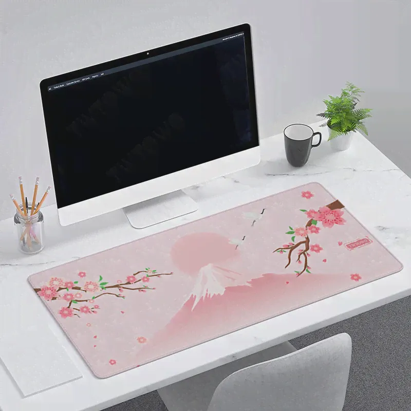 Японский розовый игровой коврик для мыши Sakura XL, пользовательский коврик для мыши kawai с цветком вишни XXL, игровой коврик, коврик для клавиатур... (art.: 3920bd74c3657)-3