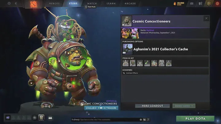 AGHANIMS 2021 COLLECTORS CACHE - COSMIC CONCOCTIONEERS  - ALCHEMIST SET